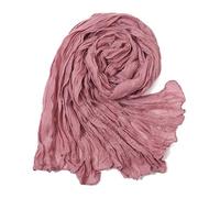 Hasdnker Schals Tücher Halstuch Scarf Einfarbiger Crinkle-Schal Aus Baumwollleinen, Warmer, Plissierter Seidenschal In Grün, Retro-Stil, Dünner, Langer Streifenschal Für Herren Und Damen 9