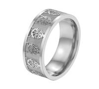 Hasdnker Schals Tücher Halstuch Scarf Gravierter Hannya-Maskenring, Hannya-Gesicht, Oni-Maske, Ehering, Masken-Versprechensring Für Männer Und Frauen, 9 Silber