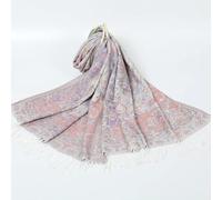 Hasdnker Schals Tücher Halstuch Scarf Paisley Jacquard Schal Luxus Frauen Quaste Blumen Grenzen Weibliche Böhmen Foulard Hijab Herbst Winter Warm Wrap Schal Weiß