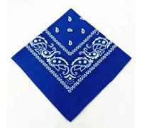 Hasdnker Schals Tücher Halstuch Scarf Unisex Herren Damen Baumwoll Bandana Haarband Cowboy Herren Biker Sport Kopfbedeckung Handgelenk Haarwickel Einseitiger Kopfwickel Schal Einheitsgröße 01Blau