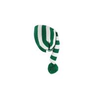 Hasdnker Strickmützen Hüte Mützen Caps Beanie Mütze Beanie Weihnachtsmütze Für Erwachsene, Lang, Gestreift, Weich, Rot, Weiß, Grün, Strickmütze Mit Bommel, Für Damen Und Herren, Elastisch, Warm, Für