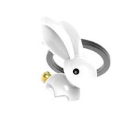 Hase Schlüsselanhänger Bunny weiß hematite gold Metall Rabbit Ostern MTM-SH-69