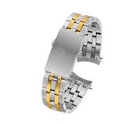 HASGTFM 1 9 mm 20 mm Uhrenarmbänder aus Edelstahl 1853 T17 T461 T014430 T014410 PRC200 gebogenes Uhrenarmband Anleitung passend für Tissot, silber gold, 19mm