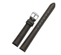 HASGTFM 12mm 14mm 16mm 18mm 20mm Herren Damen Leder Uhrenarmband passend for Casio passend for Fossil DW passend for Folli Follie Uhrenarmband Armband Zubehör(Gray-silver,14mm)