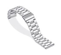 HASGTFM 18/20/22/24 mm Freigabe des üblichen Uhrenarmbands aus hochwertigem massivem Edelstahl für die Uhr von Frauen und Männern, silberfarben, 24 mm