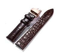 HASGTFM 20 mm Uhrenarmband, 18 mm, 19 mm, 20 mm, 21 mm, 22 mm, weiches Lederband, Band, Rosa-Borwn, 18mm, Riemen