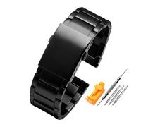 HASGTFM 24MM 26MM 28MM Massives Edelstahl-Uhrenarmband, passend for Diesel Seven Friday, passend for Panerai-Armband, großes Stahlgürtel-Herrenarmband(A-Black,28mm)