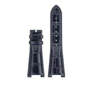 HASGTFM 25 * 13mm Lederarmband passend for PATEK passend for PHILIPPE Nautilus 5711 5712G Kerbarmband Rindsleder Herren- und Damenuhrenarmbänder(Blue no buckle)