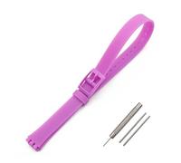 HASGTFM Dornschließe 12 mm Silikonarmband Damenuhr Zubehör Passend for Swatch LW143 LB131 LB170 LS115 langes Kinderarmband Uhrenarmband(Purple03)