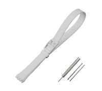 HASGTFM Dornschließe 12 mm Silikonarmband Damenuhr Zubehör Passend for Swatch LW143 LB131 LB170 LS115 langes Kinderarmband Uhrenarmband(White)