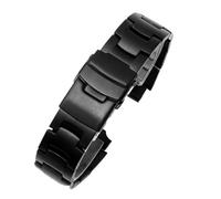 HASGTFM Edelstahl-Armband 18 mm passend for Casio PROTRE PRG-250/PRG-260/PRG-270 PRW-3500/2500/5100 PRG-550 Herren-Uhrenarmband(Black-connect)