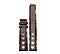 HASGTFM Lederarmband, passend for Tissot 1853, Sportarmband, passend for Racing PRS516 T91 1853, obere Schicht Rindsleder, 20 mm, passend for Chopin-Armband-Zubehör(Brown-a-no clasp)