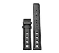 HASGTFM Lederarmband, passend for Tissot 1853, Sportarmband, passend for Racing PRS516 T91 1853, obere Schicht Rindsleder, 20 mm, passend for Chopin-Armband-Zubehör(Black-black-no clasp)