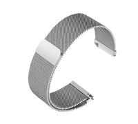 HASGTFM Magnetische Passform for Milanaise-Mesh-Armband, Edelstahl-Uhrenarmband 12 14 16 18 20 22 mm, Herren/Damen, Schnellverschluss, atmungsaktive Uhrenkette(Silver,12mm)