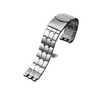 HASGTFM Metall Edelstahl Armband Armband Fit for Swatch YGS749G YCS Yas YGS IRONY Keramik Männer Frauen Uhr Kette Riemen 17mm 19mm 21mm(SWQ-G27-silver,19mm)