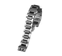 HASGTFM Metall Edelstahl Armband Armband Fit for Swatch YGS749G YCS Yas YGS IRONY Keramik Männer Frauen Uhr Kette Riemen 17mm 19mm 21mm(SWQ-02-black,19mm)