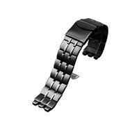 HASGTFM Metall Edelstahl Armband Armband Fit for Swatch YGS749G YCS Yas YGS IRONY Keramik Männer Frauen Uhr Kette Riemen 17mm 19mm 21mm(SWQ-G27-black,21mm)