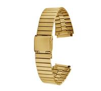 HASGTFM Passend for Casio Edelstahlarmband A158 A159 A168 A158W f91w LA-680 AEQ-110 f91w kleines goldenes Uhrenarmband 18 mm(C Golden)