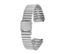 HASGTFM Passend for Casio Edelstahlarmband A158 A159 A168 A158W f91w LA-680 AEQ-110 f91w kleines goldenes Uhrenarmband 18 mm(C silver)