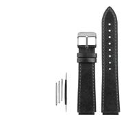 HASGTFM Passend for Casio Fit For G-Shock AE-1200WH/1300/1000/A159 A158 A168 Edelstahlschnalle Lederarmband Herren Retro Armband(Black-steel buckle)