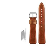 HASGTFM Passend for Casio Fit For G-Shock AE-1200WH/1300/1000/A159 A158 A168 Edelstahlschnalle Lederarmband Herren Retro Armband(Brown-steel buckle)