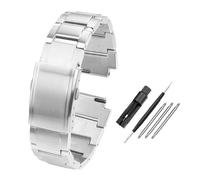 HASGTFM Passend For Casio Fit For G-SHOCK GST-B200-Armband Gstb200, Massives Edelstahlarmband 24 X 16 Mm, Schnellverschluss Aus Metall, Herren-Armband(Silver)