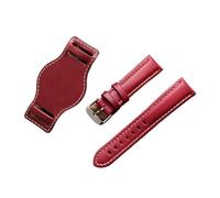 HASGTFM Passend for Green Water Ghost Uhrenarmband Tablett Leder Herren Uhrenarmband 18mm 20mm 21mm 22mm Handgefertigtes mattes Armband(Black 01,21mm)