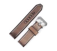HASGTFM Retro Leder Watchstrap 18mm 20mm 22mm 24mm Männer Ersatz Watsch Armband Uhrenarmband Fit for Panerai(Light coffee,22mm)