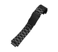 HASGTFM Stahlarmband Passend Fit For Timex T2n720 T2n721 T2n739 T49859, Doppelt Gefaltetes Armband Mit Massivem Stahlband, 16 Mm(Double black)