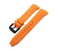 HASGTFM Weiches Gummi-Silikon-Armband, 22 mm, 21 mm, passend for Tissot T120 Seastar T120417 Serie, orange-schwarzes Taucheruhrenarmband(Orange Black,22mm)