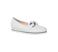 HASSIA Leder-Mokassins in Weiß - Größe 38,5 | Damen Schuhe Halbschuhe
