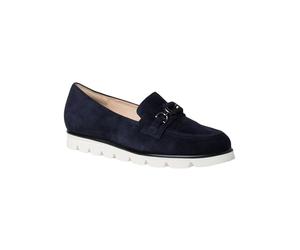HASSIA Leder-Mokassins "Pisa" in Dunkelblau - Größe 38 | Damen Schuhe Halbschuhe