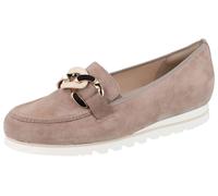 HASSIA Pisa G Damen Slipper Halbschuhe beige pearl Casualvelour Leder
