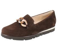 HASSIA Pisa G Damen Slipper Halbschuhe Schlupfschuhe braun darkbrown/ Softvelour