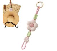 Hat Clip for Travel - Flower Shape Adjustable Anti Loss Carrier, Portable Hat Holder Clip for Luggage Backpack Handbag Tote | Travel Hats Strap for Airport Beach Vacation Cruise Outdoor Trips