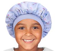 Hat Hut Kinder Seidenhaube zum Schlafen, Satin-Schlafhaube für lockiges Haar, Baby Silk Bonnet, Verstellbare Seidenhaarkappe für Mädchen Jungen (DE/NL/SE/PL, Alphanumerisch, Einheitsgröße, Einhorn 3)