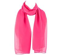Hat To Socks Damen Premium in Korea Hergestellter Chiffon Schal - Leichter Transparenter Modeschal, Weiche Elegante Stola für Alle Jahreszeiten (Fuchsia)