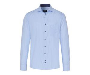 Hatico Modern Fit Hemd Streifen Hellblau, Gestreift
