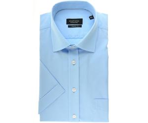 Hatico Regular Fit Hemd Kurzarm hellblau