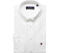 Hatico Regular Fit Hemd weiss, Einfarbig