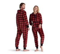 Hatley Damen Fleece-overall für Erwachsene mit Kapuze Pyjamaset, Buffalo Plaid, L EU