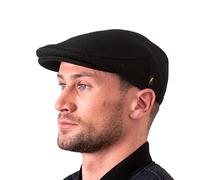 Hatman of Ireland Authentische Tweed Flachkappe für Herren 100% Donegal Tweed Fischgrätenmuster handgefertigt Hergestellt in Irland