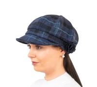 Hatman of Ireland Newsboy Mütze für Damen Made in Irland 8 Paneel Wollmütze, Himmel, Einheitsgröße