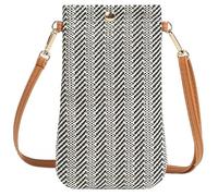 HATOFES Handytasche Zum Umhängen Damen,Umhängetasche Klein, Strohtaschen für Frauen Crossbody Strand Tasche, Handy Schultertasche mit Langem Gurt für Mädchen,straw beach bag (Black)