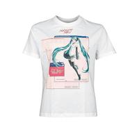 Hatsune Miku Pop Up Frauen T-Shirt weiß XXL 100% Baumwolle Anime, Fan-Merch, TV-Serien