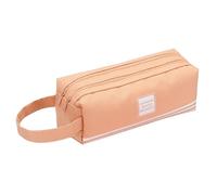 Hattba Federmäppchen mit großem Fassungsvermögen, Reise-Stifttasche, Canvas-Tasche, Reise-Make-up-Tasche für Studenten, Frauen, Schule, tragbare Tasche, a