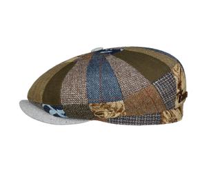 Hatteras Barista Patchwork Flatcap by Stetson braun L (58-59 cm)