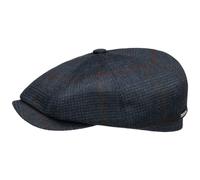 Hatteras Cashmere Check Flatcap by Stetson blau 58 cm