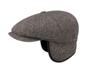 Hatteras Classic Ear Flaps Flatcap by Stetson dunkelbraun 55 cm