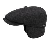 Hatteras Classic Ear Flaps Flatcap by Stetson schwarz-grau 55 cm